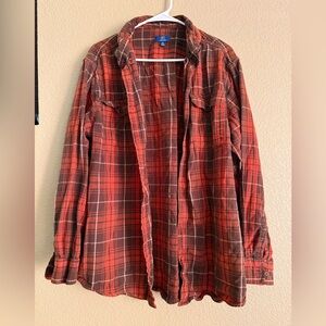 Men’s Red and Brown Flannel